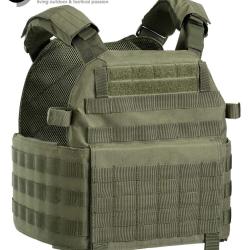 GILET PORTE PLAQUE VERT OD