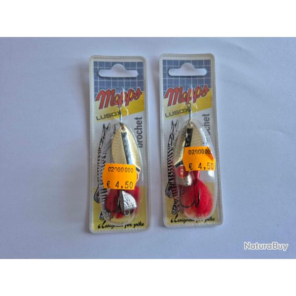 Lot 2 cuill�res Lusox Brochet N�2 marque MEPPS