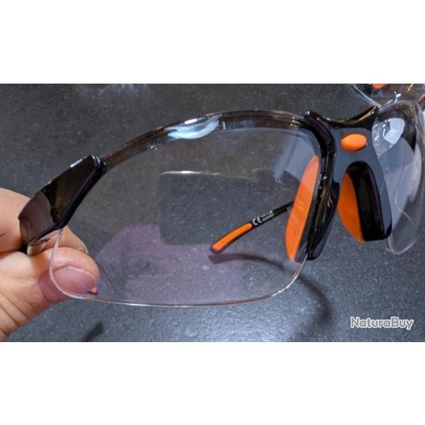 LUNETTES DE SECURITE DE TIR PROTECTON DES PROJECTIONS DE POUDRE NORME CE202440824