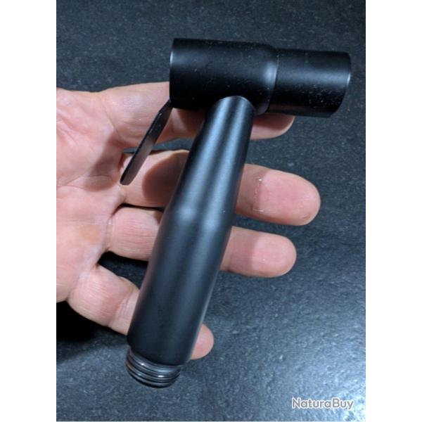ROBINET DOUCHETTE PISTOLET ACIER NOIR NEUF