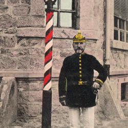 CPA - Schlucht Gendarme allemand et Poteau Fronti&egrave;re -N&deg;7206