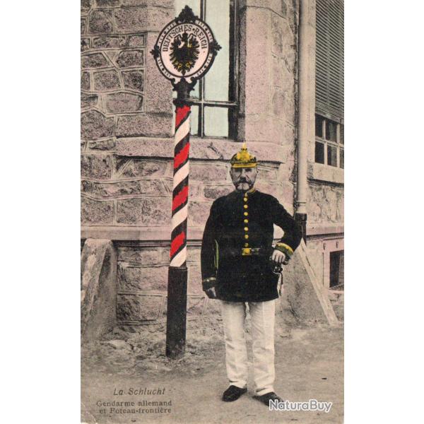 CPA - Schlucht Gendarme allemand et Poteau Fronti�re -N�7206