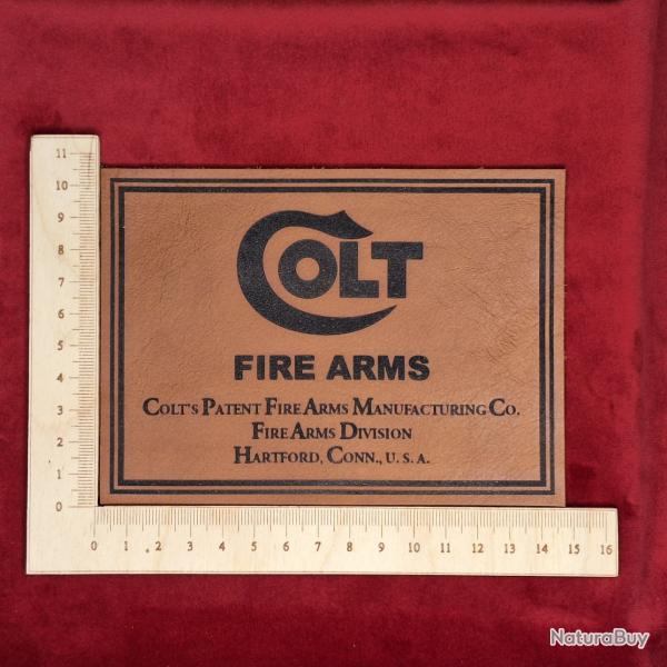 Etiquette en cuir pour coffret Colt #1