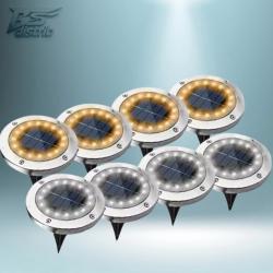 Lot de 8 Spots enterr&eacute; solaire pour jardin...Ench&egrave;re 1 Euro