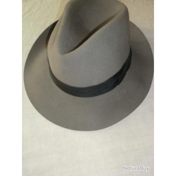 chapeau vintage mixte feutre imperm�able scotland mad in france / bugarach chapelier paris  T 58 59