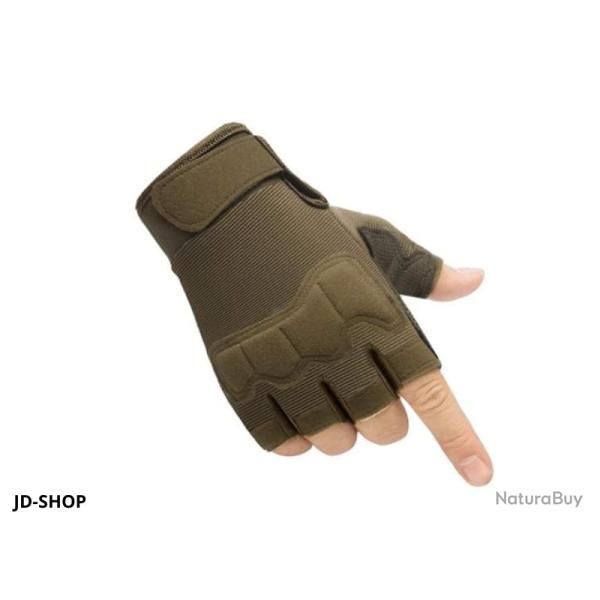 MITAINES TACTIQUES vert | Gants sans doigts Adventure | Sp�cial Tir Sportif, Airsoft & Outdoor