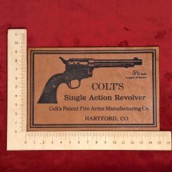 Etiquette en cuir pour coffret Colt - gravure #3