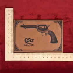 Etiquette en cuir pour coffret Colt - gravure #6