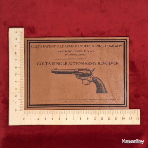 Etiquette en cuir pour coffret Colt - gravure #4