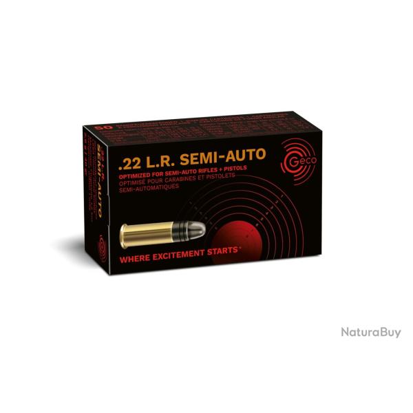 Balles GECO 22LR , SEMI-AUTO . Lot de 8 boites de 50 cartouches.