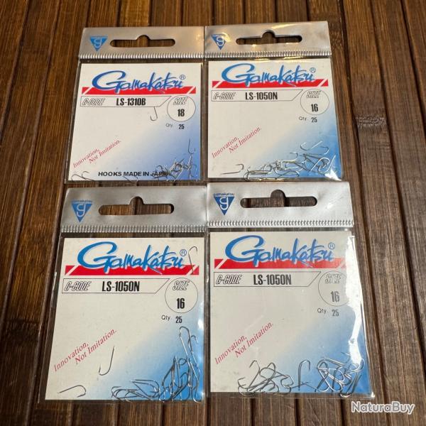 LOT P�CHE 100 Hame�on de p�che Gamakatsu LS 1050N Taille 16