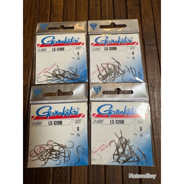 LOT P�CHE 100 Hame�ons Coup Gamakatsu Ls-1310B - Par 25 - N� 8 et 6