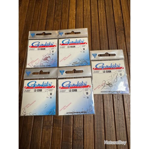 LOT P�CHE 125 Hamecon Coup Gamakatsu 5 paquets - Par 25 - varier