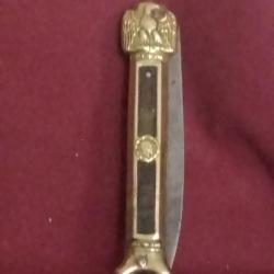 Ancien couteau pliant de collection-Chatellerault 19 &egrave;me-Aigle  imp&eacute;riale-