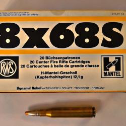 20 munitions RWS calibre 8X68S 12,1 g H
