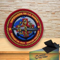 &Eacute;cusson Brod&eacute; Infermier De La Marine 8Cm - Patch Avec Scratch