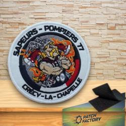 &Eacute;cusson Brod&eacute; Sapeurs-Pompiers Cr&eacute;cy-La-Chapelle 8Cm - Patch Avec Scratch