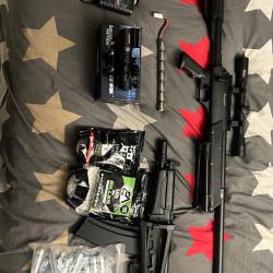 Airsoft sniper /ak/ viseur / autre accessoire lot
