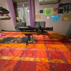 Carabine tld &eacute;quipe optique 6-24x50. Ffp neuf bipieds renforc&eacute; pivotant