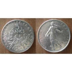 France 5 Francs 1962 Semeuse Franc Argent Frcs Frs Frc
