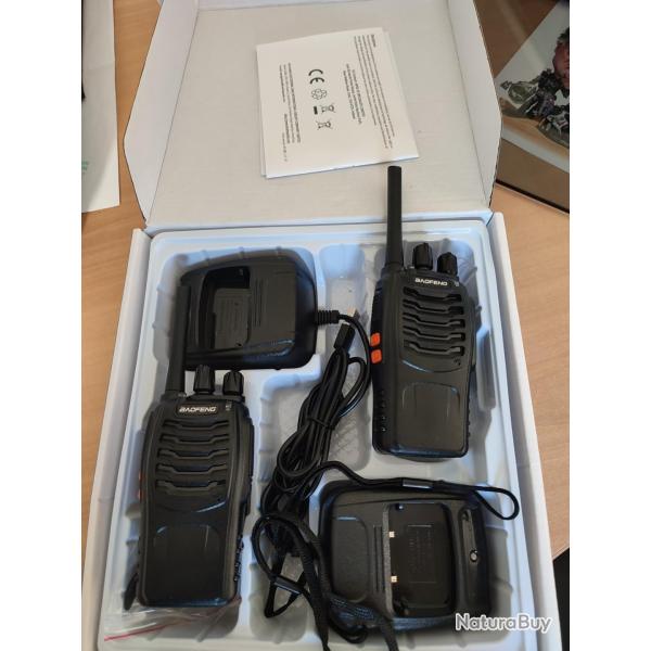 Talkie-Walkie Longue Port�e PMR 446 Rechargeable - Lot de 2 - Chasse Outdoor