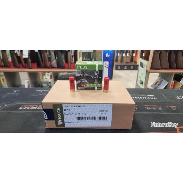 5 cartons de 250 cartouches Fiocchi PL32 gr pour grives