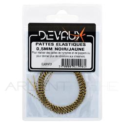 Pattes &eacute;lastiques DEVAUX 0,5 mm Noir/jaune