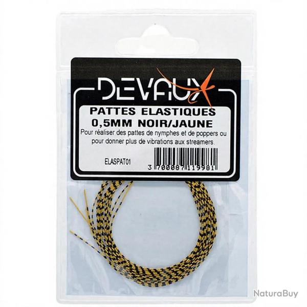 Pattes �lastiques DEVAUX 0,5 mm Noir/jaune