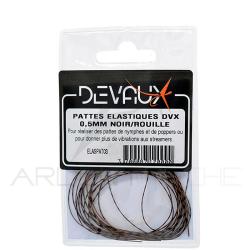Pattes &eacute;lastiques DEVAUX 0,5 mm Noir/rouille