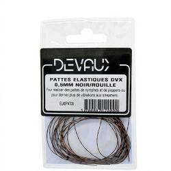 Pattes &eacute;lastiques DEVAUX 0,5 mm Noir/rouille