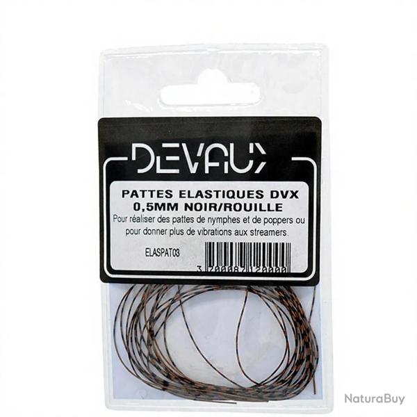 Pattes �lastiques DEVAUX 0,5 mm Noir/rouille