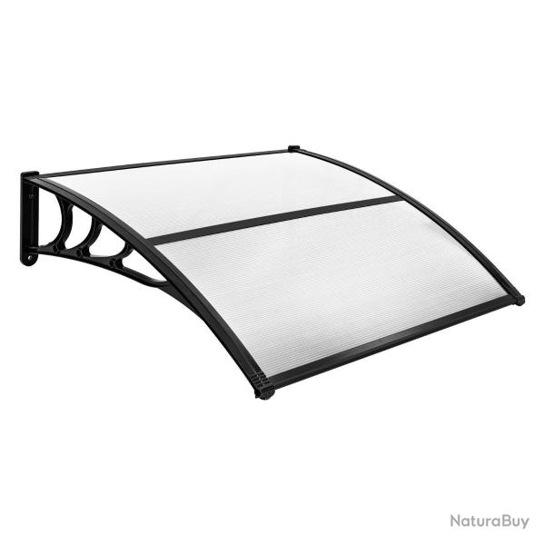Auvent porte d'entr�e 122 x 99 x 28 cm protection pluie neige durable ambiance cosy en polycarbonat