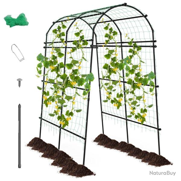 Arche de jardin pour plantes grimpantes 181 x 110-160 x 230 cm r�sistance au vent assemblage facile