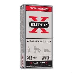 20 Munitions Winchester Super X Cal.222 Rem 50Grs