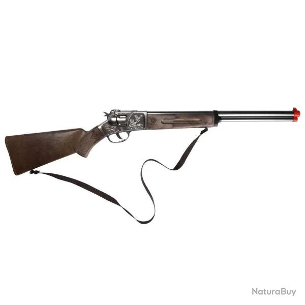 Vente Flash ! Fusil Cowboy Rifle Enfant Barillet 12 Coups Crosse Imitation Bois