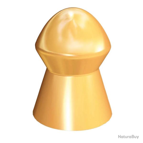 Vente Flash ! Boite de 100 Plombs Raptor t�te pointue corps lisse or cal 4.5mm