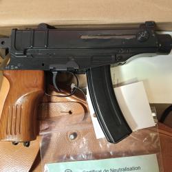 PISTOLET MITRAILLEUR CZ SCORPION 61S NEUTRALISE