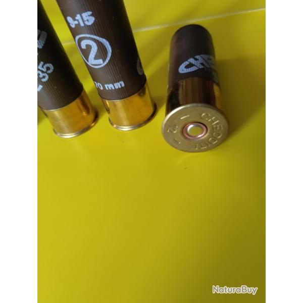 5 cartouches cheddite calibre 12 plonbs n�2