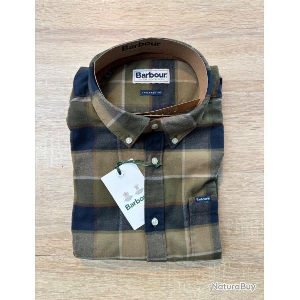 destockage ench�re chemise barbour valley tailored shirt stone taile XL