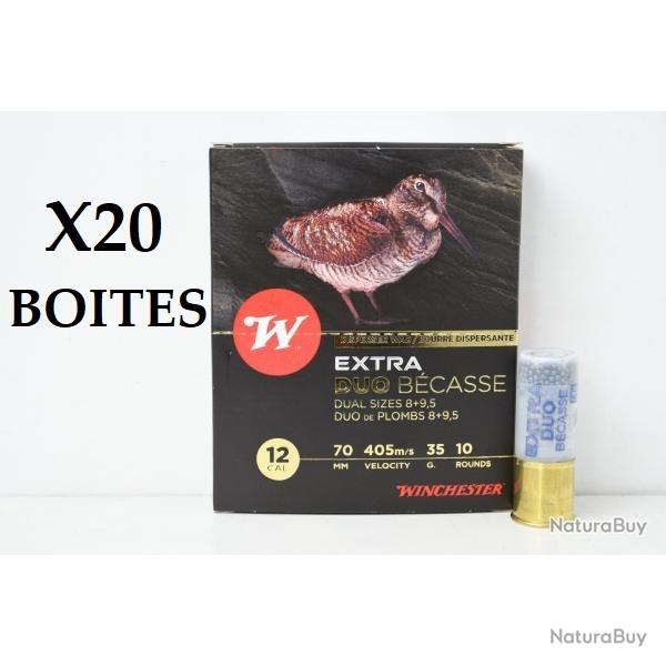 200 Cartouches Winchester Extra Duo Becasse N� 8 + 9,5 cal 12