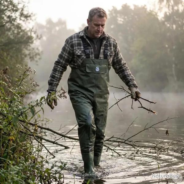Waders �tanche poche ventrale semelles crant�es nylon PVC 39 � 48 39