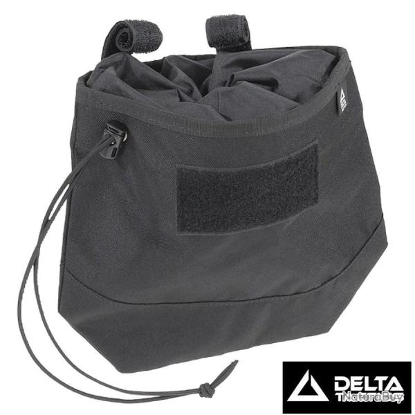 Poche Drop Speedsoft Delta Tactics - Chargeur & Batterie Airsoft - Noir - Fixation Velcro