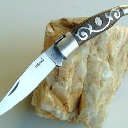 Couteau de poche laguiole arabesque - pliant bois v&eacute;ritable - acier inox