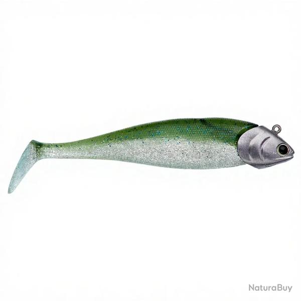 Leurre souple ILLEX Nitro shad 150 + head 35g Green sprat