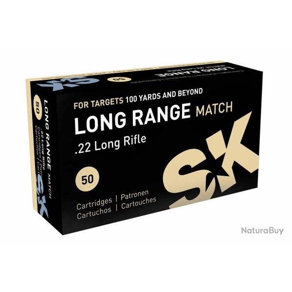 Cartouches SK LONG RANGE MATCH - Calibre 22LR - Boite de 50 unit�s