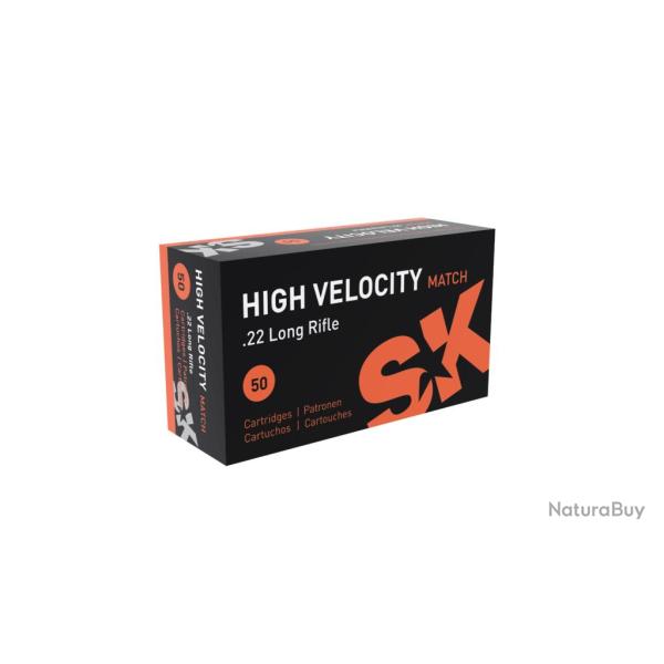 Cartouches SK HIGHT VELOCITY MATCH - Calibre: 22LR - Boite de 50 unit�s