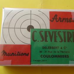 REF 8 - BO&Icirc;TE CARTOUCHES CHASSE ANCIENNE CARTON - Marque SEVESTRE -  CAL 16  - plomb n&deg; 6