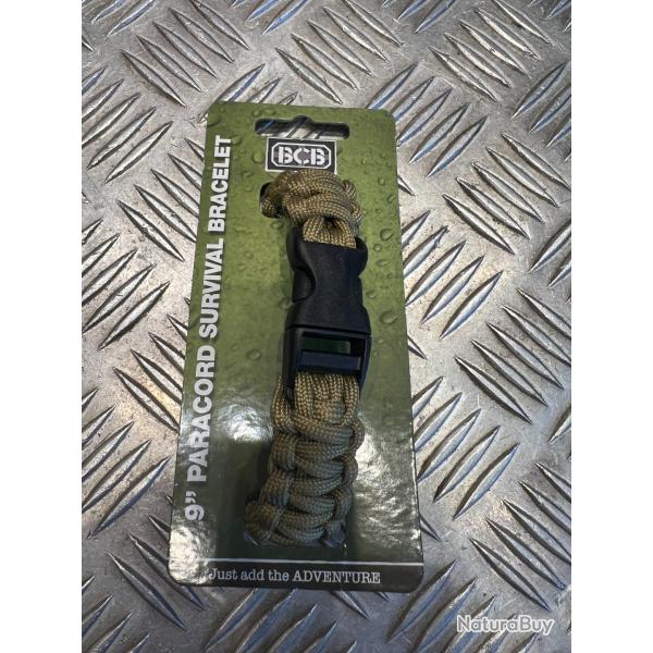 bcb bracelet paracord 23 cm coyote neuf
