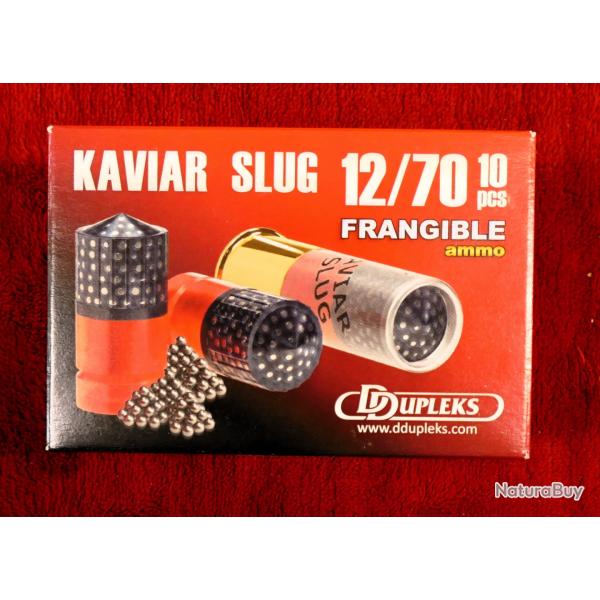 Cartouches DUPLEK KAVIAR frangible cal.12/70 par 10