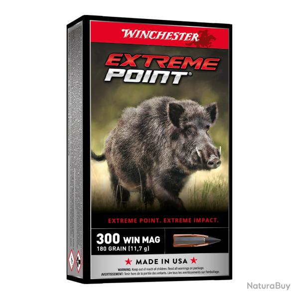 20 Munitions Winchester Extreme Point Cal.300 WM 180Grs